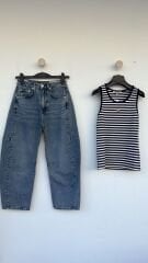 Rag bone mavi barrel kadın jean