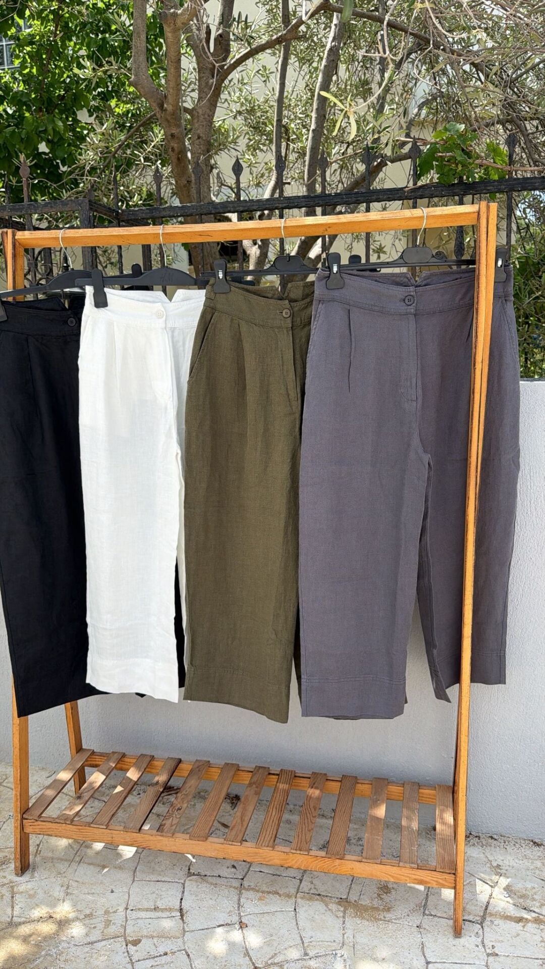 Cos keten pileli pantolon