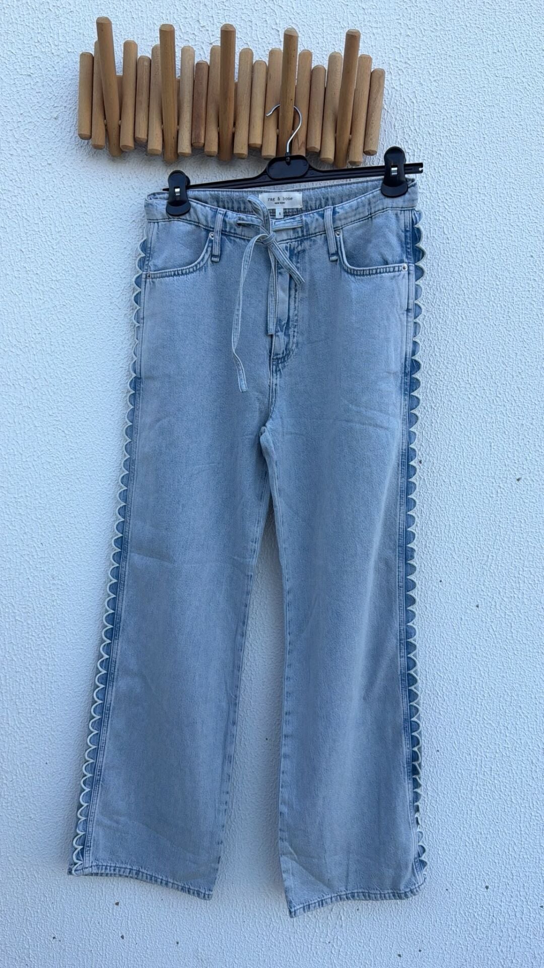 Rag bone yanları dalgalı jean