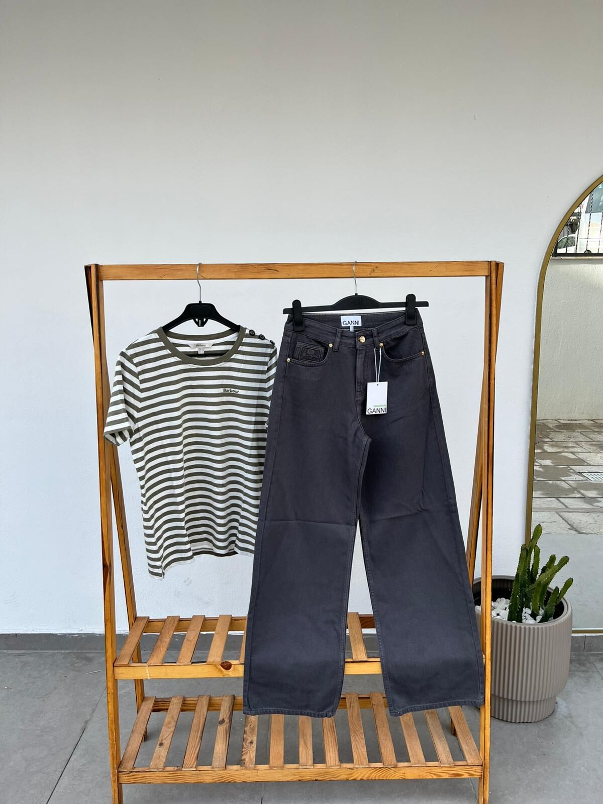 Ganni Gri kadın jean