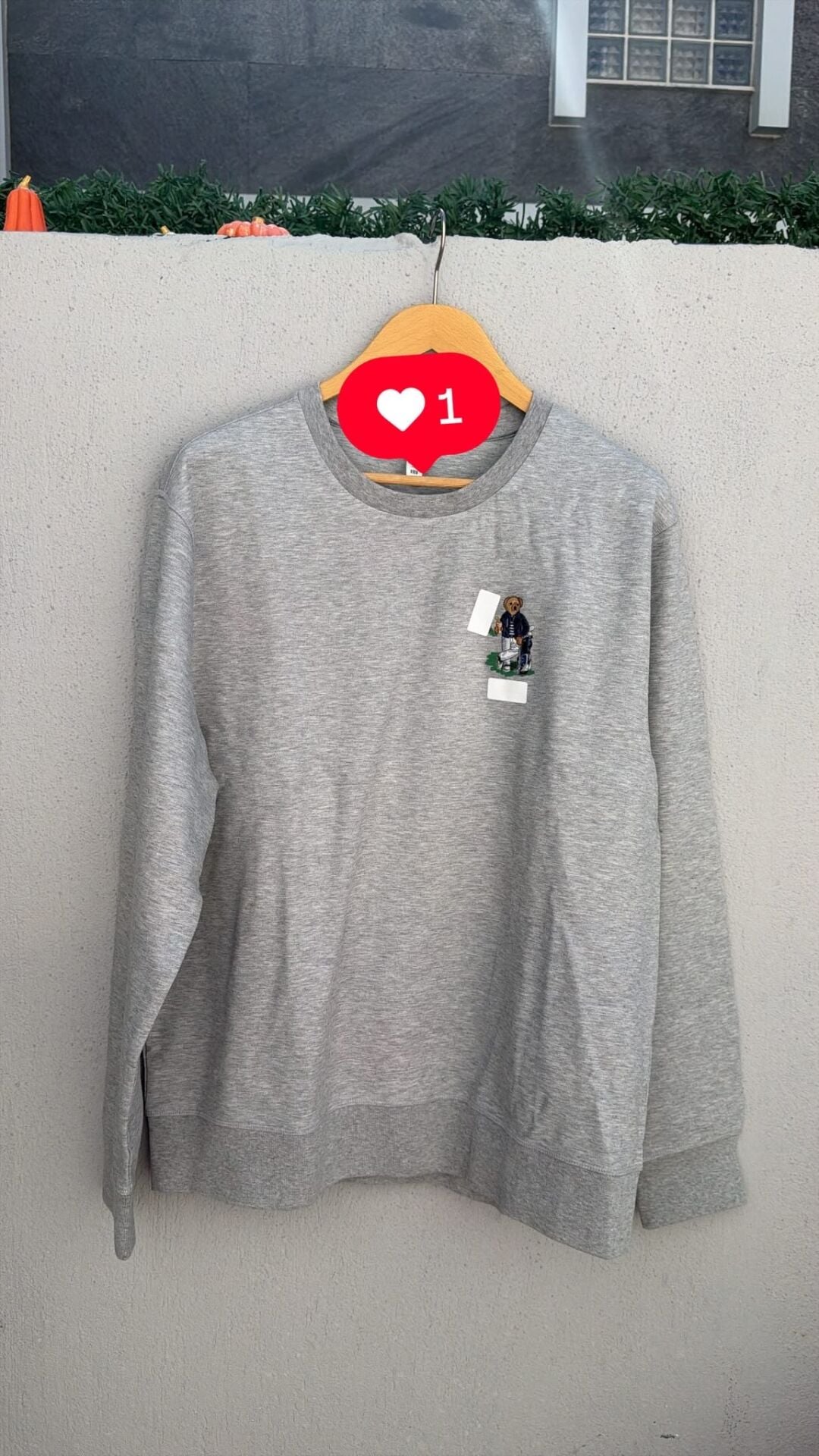 R ayıcık işlemeli erkek sweat