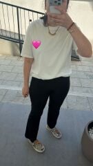 Basıc bısıklet yaka unısex tshirt