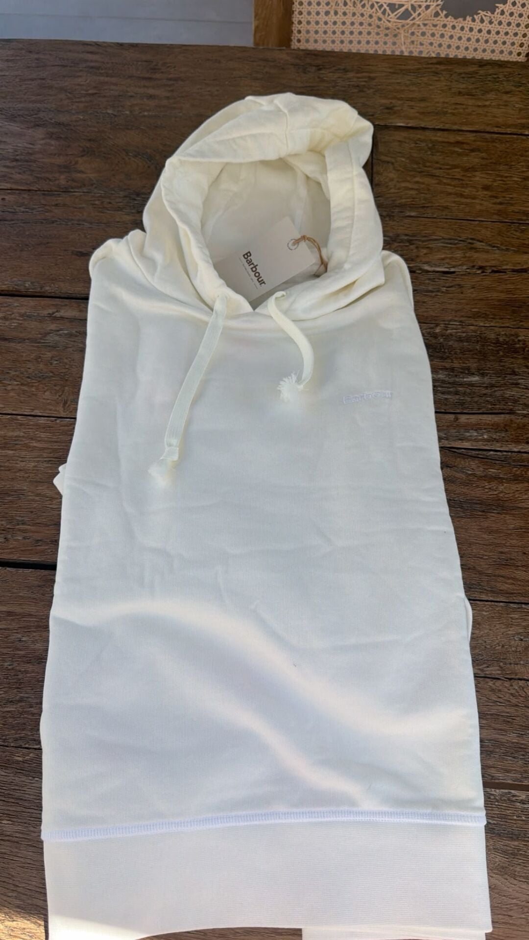 barbour kapüşonlu krem kadın sweat