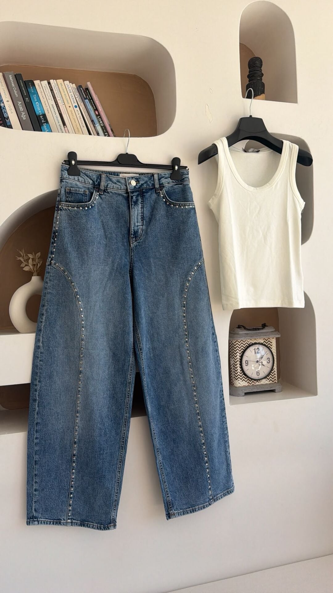 Marks & spencer peruna denim zımbalı jean