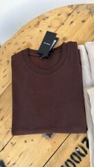 Massimo kahverengi kadın basıc tshırt