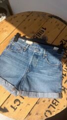 Levis kot şort paçası katlı