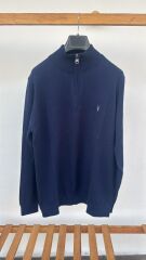 Allsaint yarım fermuar erkek hırka lacivert