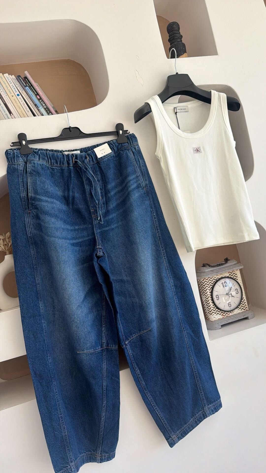 marks & spencer peruna beli lastikli kadın jean