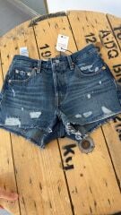 Levis kot şort paçası kesik