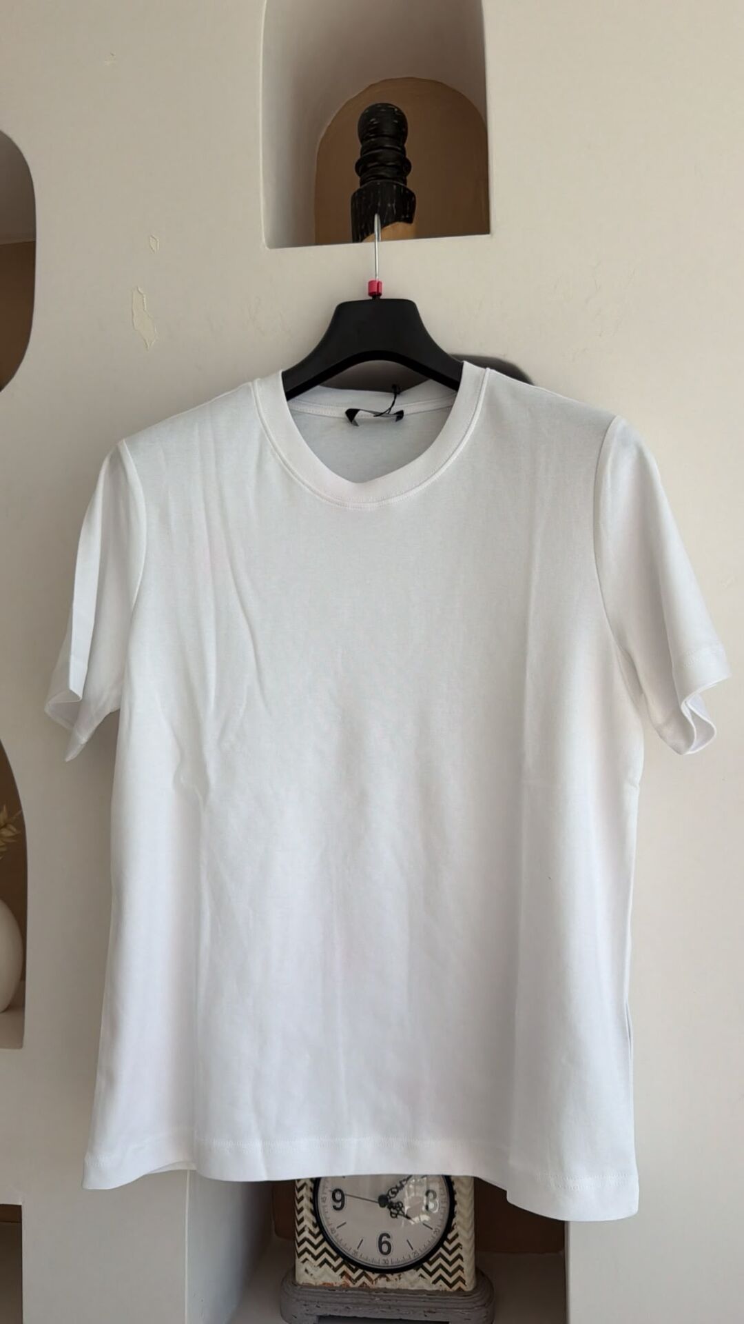 Massimo beyaz bisiklet yaka kadın tshirt