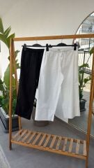 Cos poplin kumaş kadın siyah pantolon