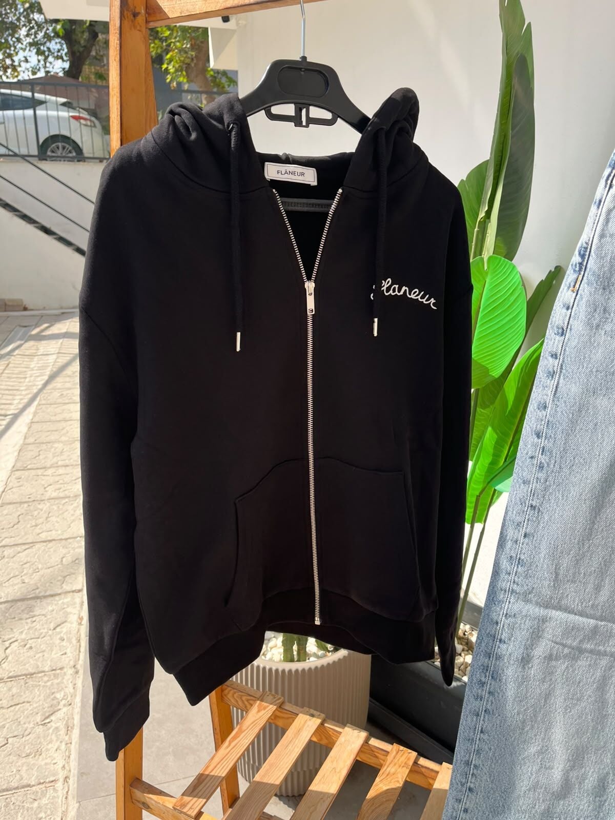 Flaneur  kapüşonlu fermuarlı unisex sweat