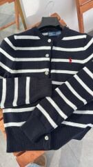 Çizgili Triko Lacivert- Beyaz