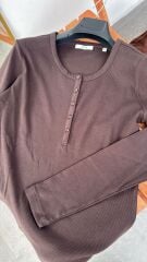 Bisiklet yaka Düğmeli