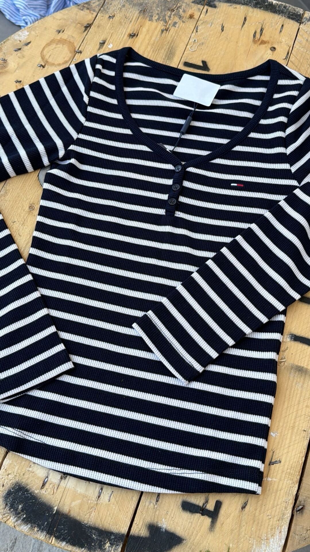 Tommy uzun kol body çizgili