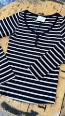 Tommy uzun kol body çizgili