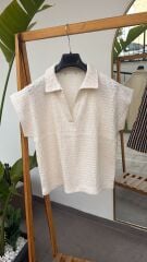 Opus örme tshirt krem kadın