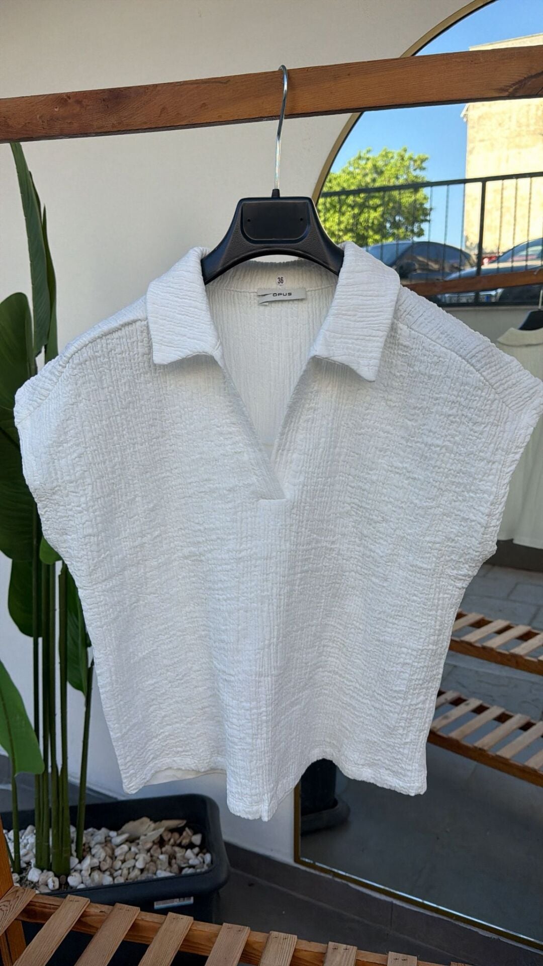 Opus muslin kumaş bluz