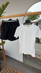 Tommy basıc krem kadın tshırt