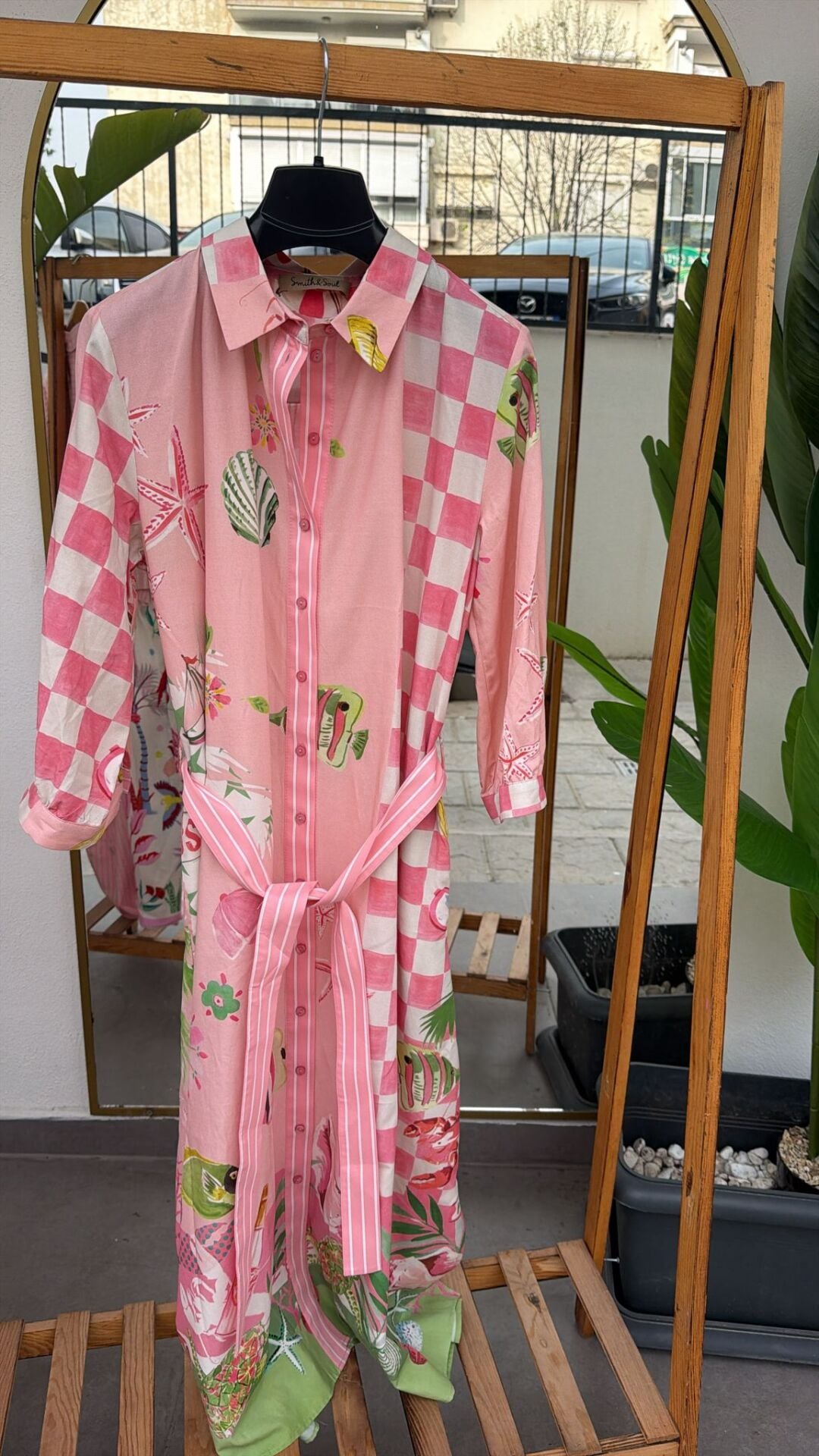 Smith and soul istiridyeli pembe elbise