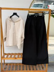 Opus krem kapuşonlu sweat