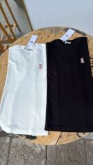 Maison kitsu bisiklet yaka basic kadın tshirt