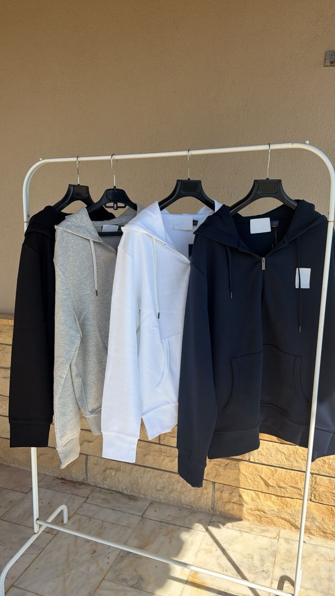 Fermuarlı kapüşonlu unisex sweat