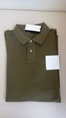 Polo yaka erkek tshirt haki custom slim fit