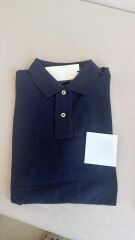Polo yaka erkek tshirt kırçıllı lacivert slim fit