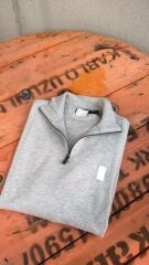 R triko unisex yarım fermuar sweatshirt