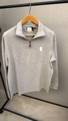R triko unisex yarım fermuar sweatshirt