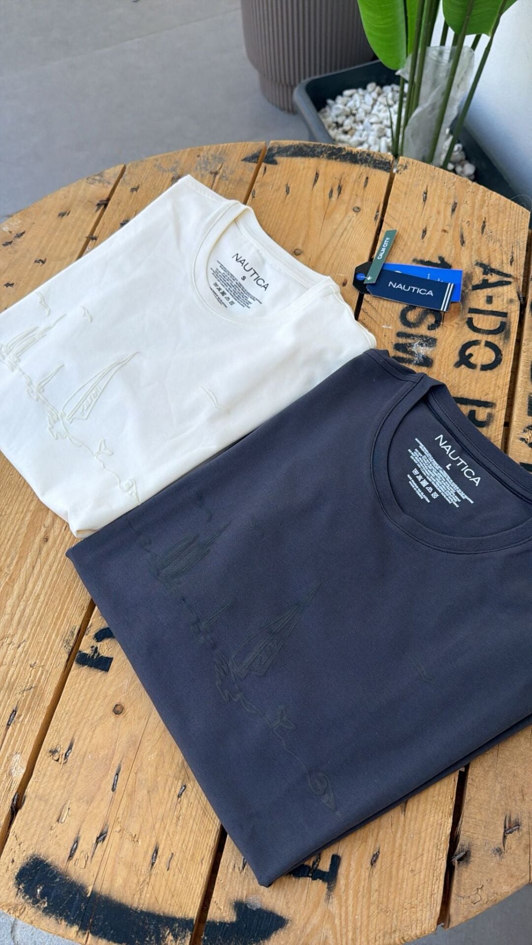 Nautica bisiklet yaka erkek tshirt