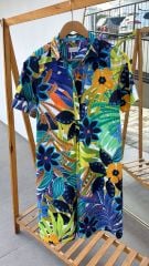 Milano büyük çiçekli kadın elbise