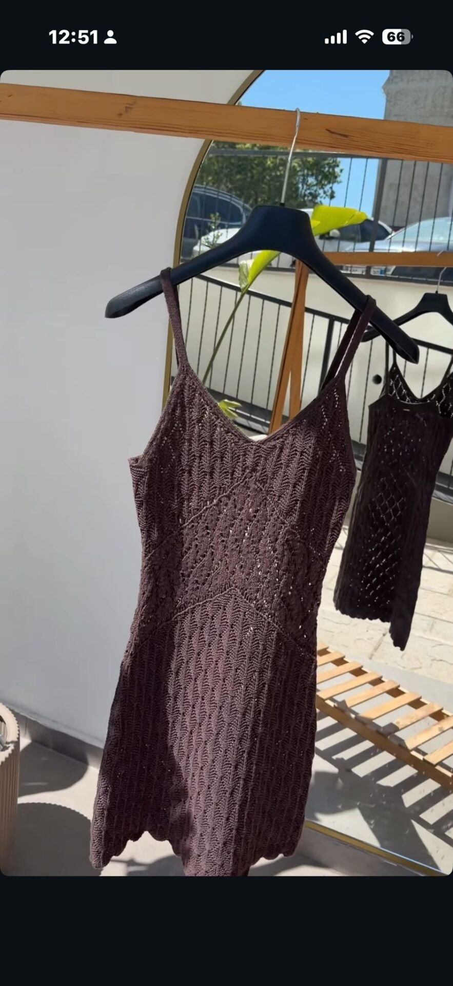 Triko kahverengi elbise