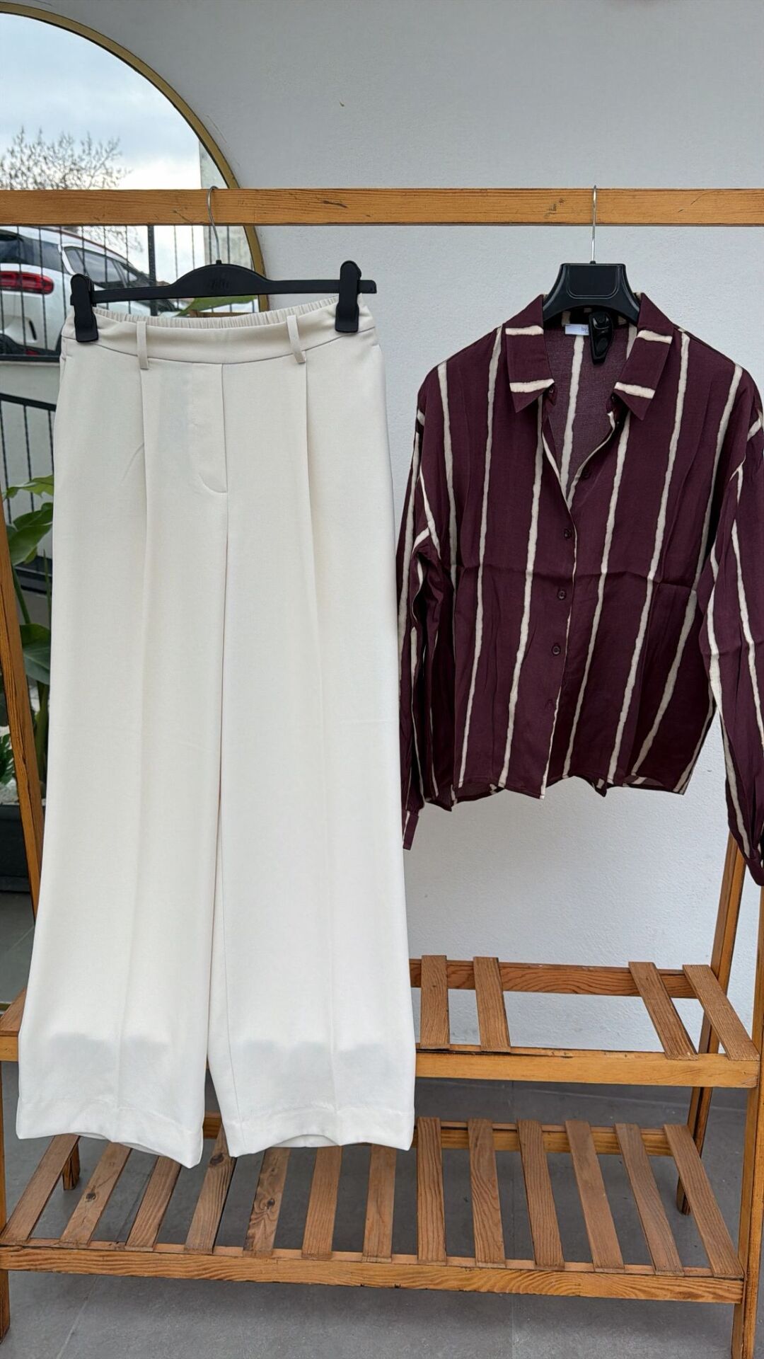 Reiss kadın kumaş pantolon krem