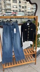 Siyah gold detaylı kadın hırka