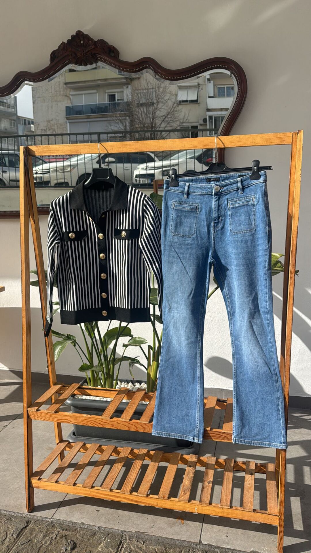 Opus önden cepli kadın Jean