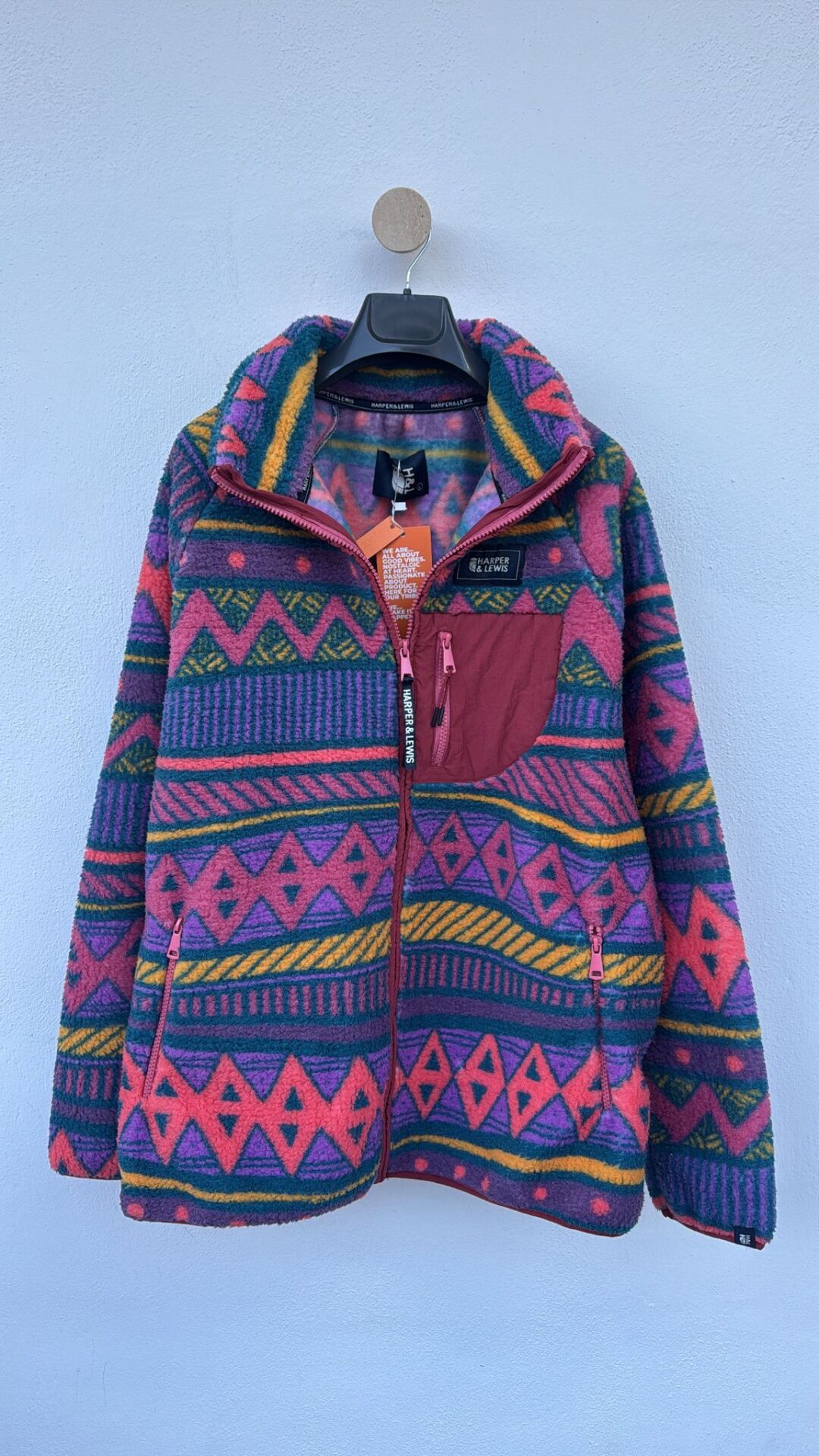 Harper Lewis komple fermuarlı polar renkli