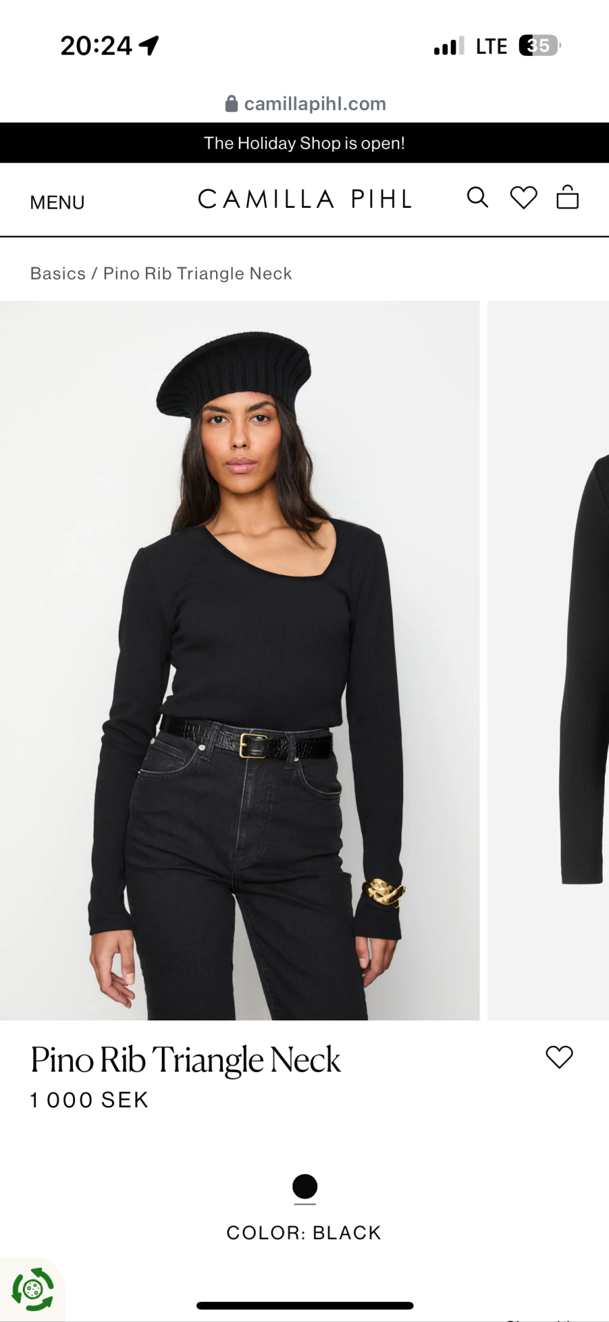 Pılh denim asimetrik V yaka fitilli basıc