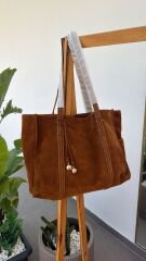 Sandro süet tote bag çanta