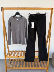 zara ispanyol paça kumaş siyah pantolon