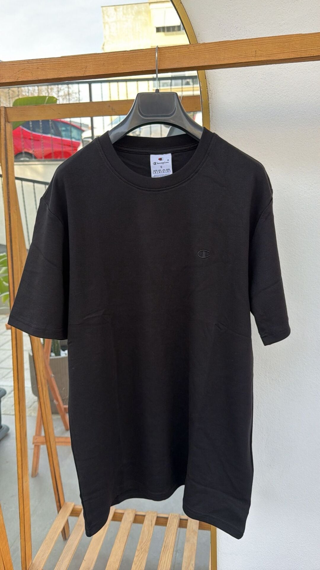 Champion unisex siyah tshirt