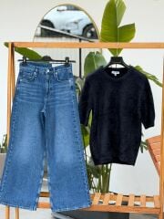 More& more lacivert kısa kol yumoş triko