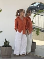 İtalyan keten pantolon