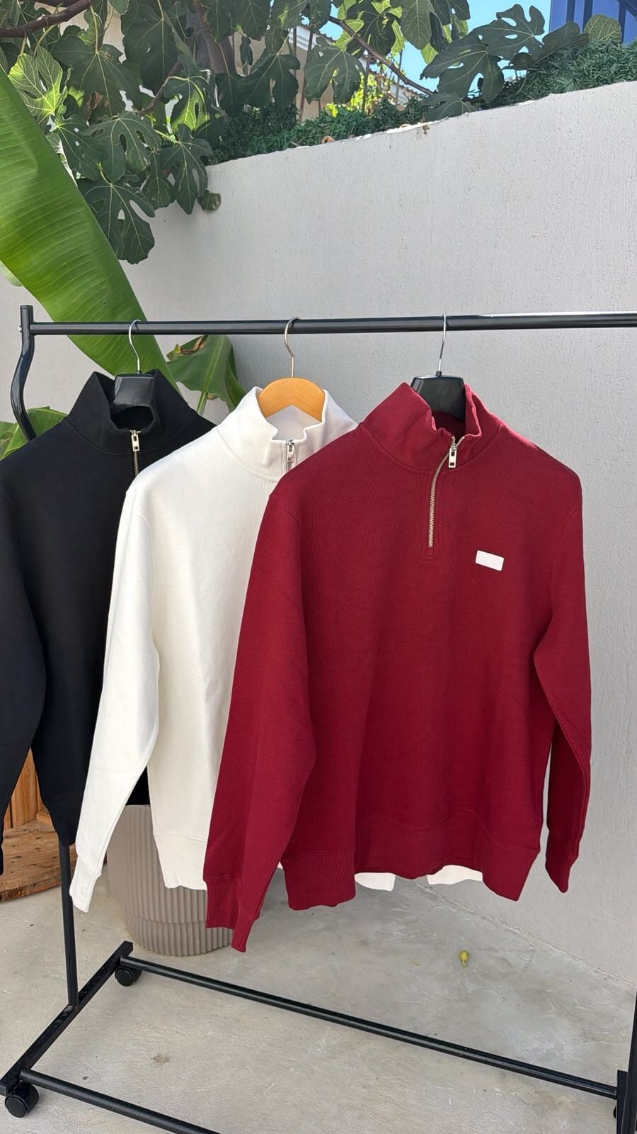 G yarım fermuarlı unisex sweat