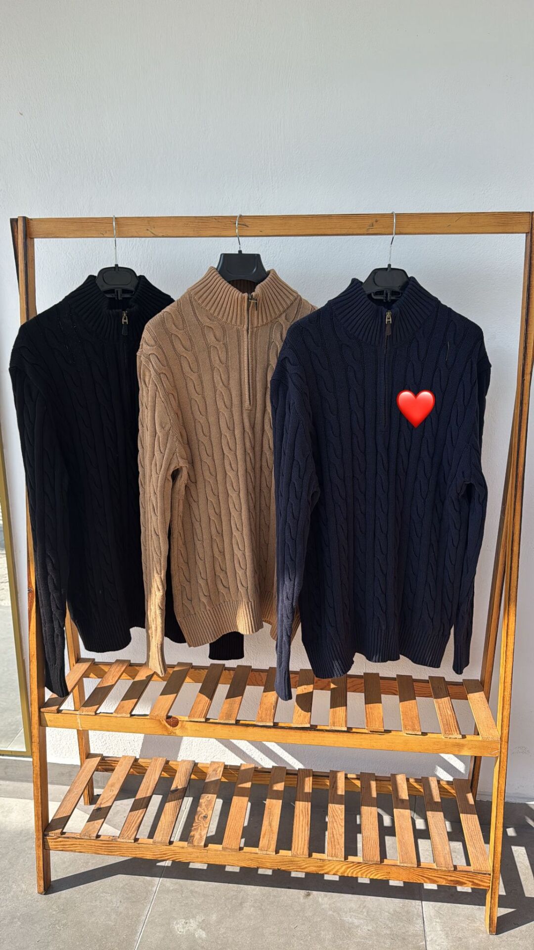 Saç Örgülü Yarım Fermuarlı kazak