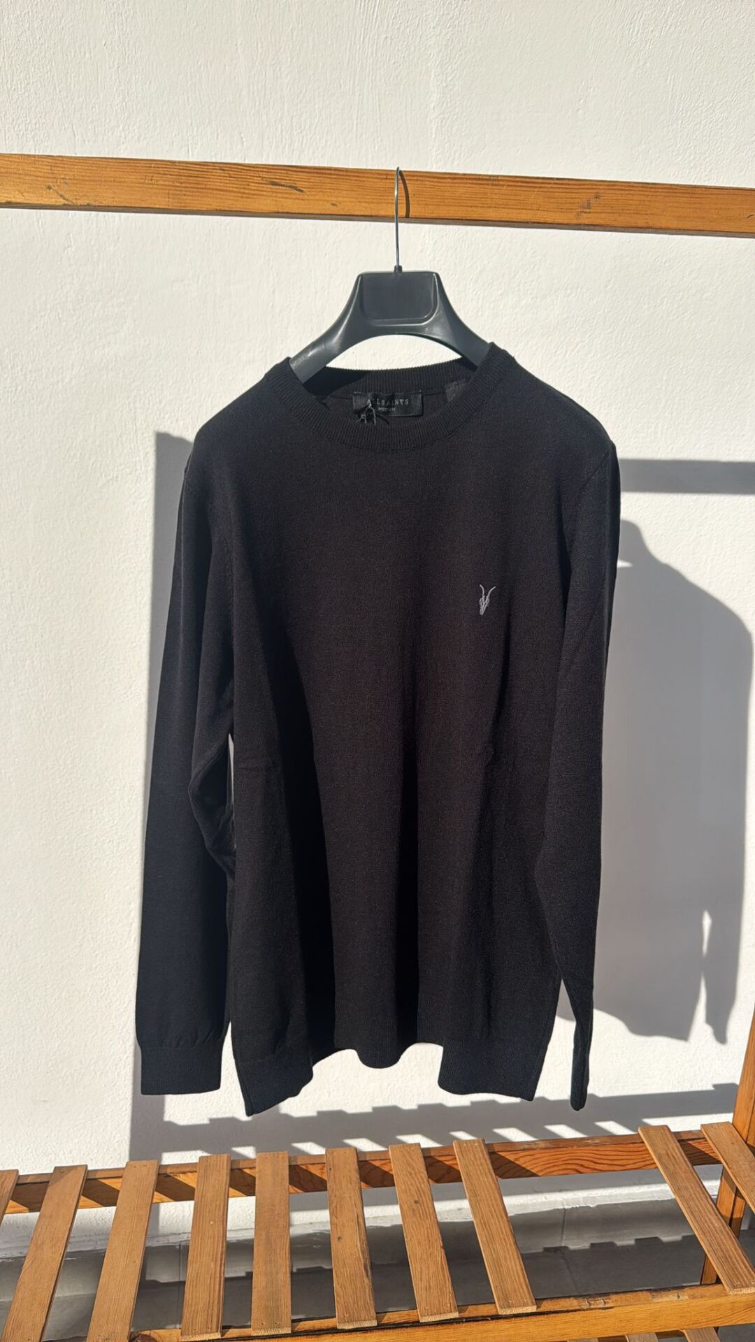 Allsaint bisiklet yaka erkek kazak (lacivert-siyah)