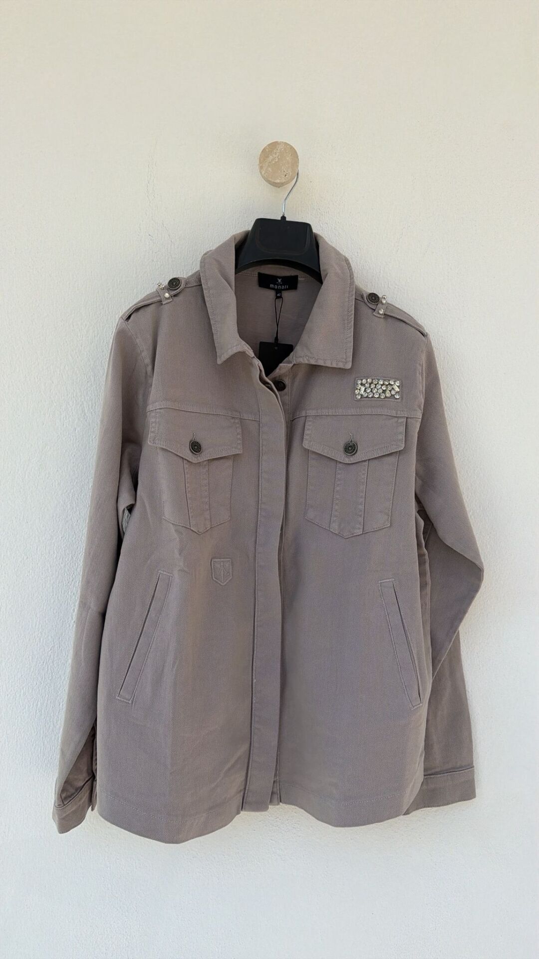 Monari gri taşlı ceket