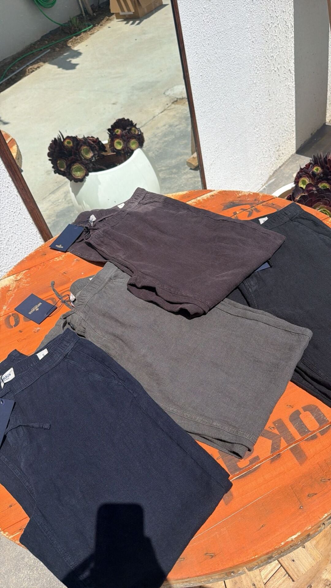Morriss erkek keten pantolon
