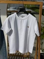 Maison Kitsune özel serisi kadın basic tshirt